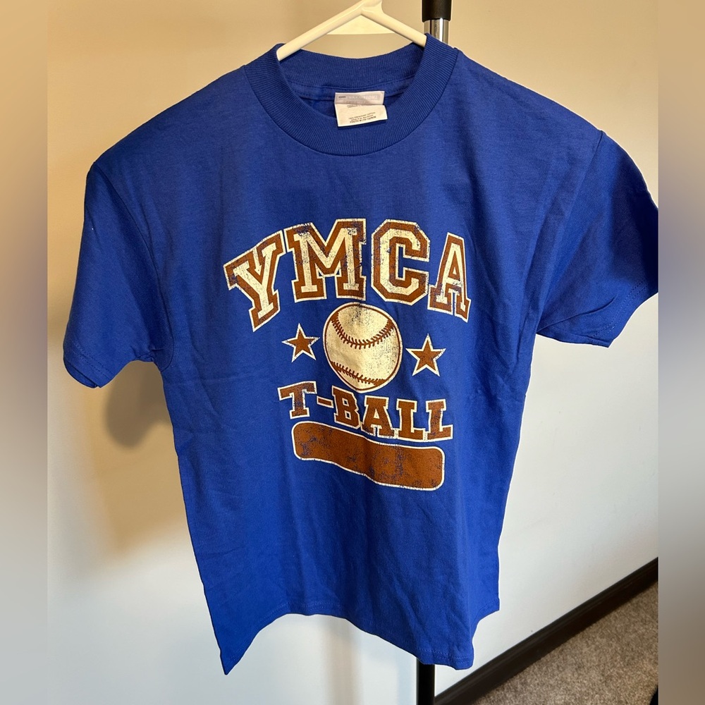 YMCA T Ball Shirt Sz:XS Blue